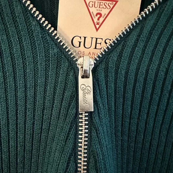 NET| Guess Emerald Green Ripped Sweater - Picture 3 of 4